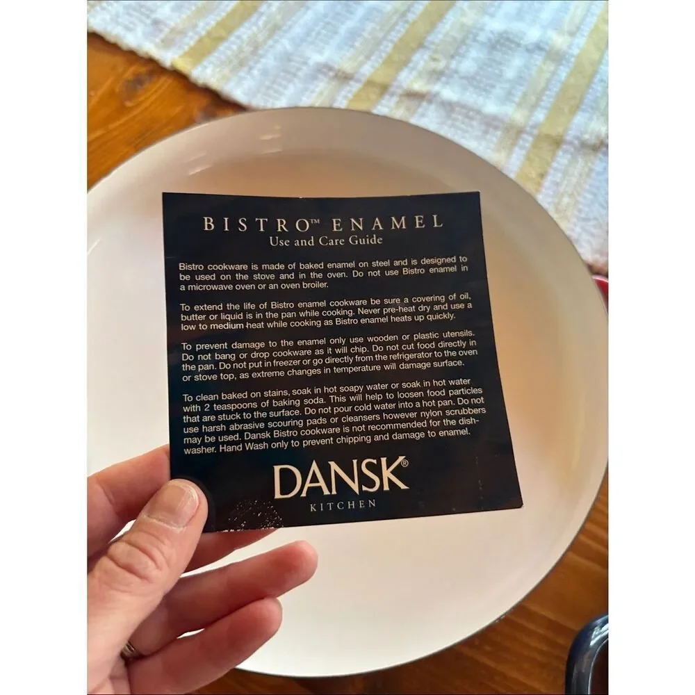 Dansk Red and White Enamel Braiser